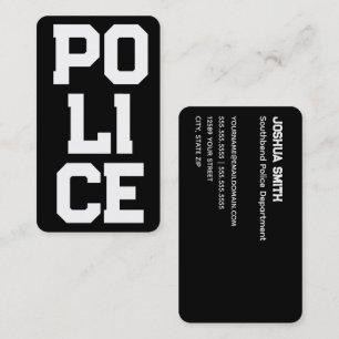 🚓 Police Vertical Business Card