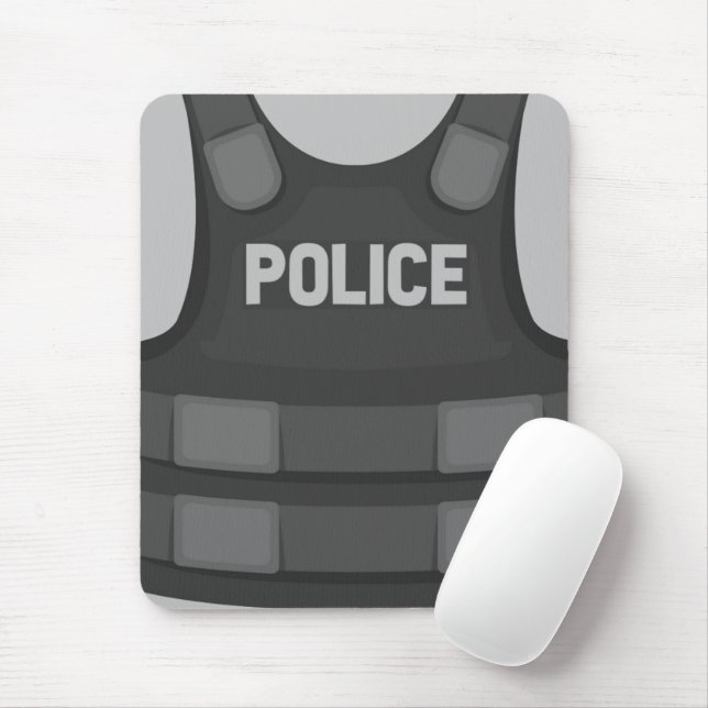 Police Vest Mouse Mat (With Mouse)