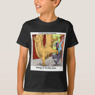 Police Vs Doughnut Funny Cartoon T-Shirt