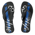 Police Wife Thin Blue Line Flip Flops