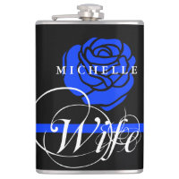 Police Wife Thin Blue Line Rose Custom Name