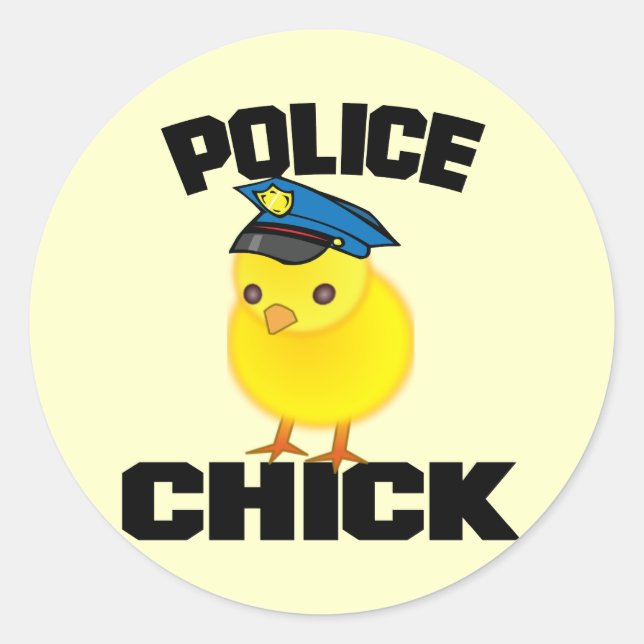 Police Woman Classic Round Sticker (Front)