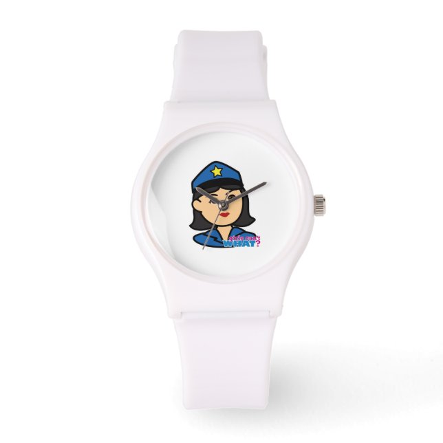 Police Woman Head Medium Watch (Front)