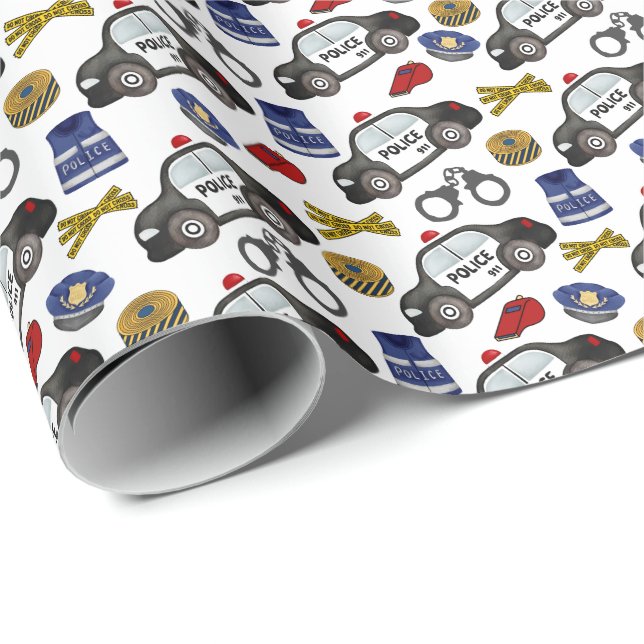 Police Wrapping Paper (Roll Corner)