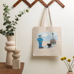 Policeman And A Black Cat Tote Bag