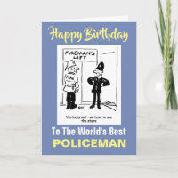 Policeman and Fireman Joke  - Happy Birthday