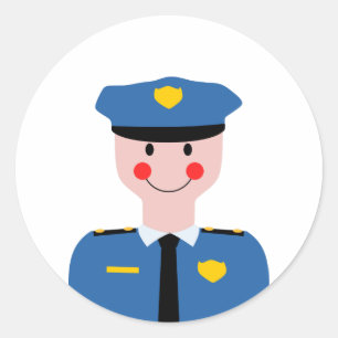 Policeman Classic Round Sticker