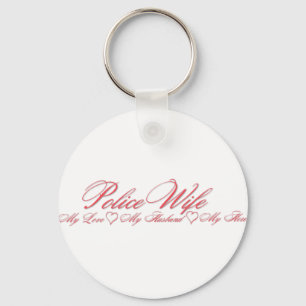 Policeman Husband Hero Key Ring