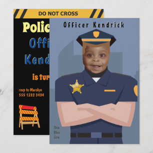 Policeman Kids Birthday Invitation
