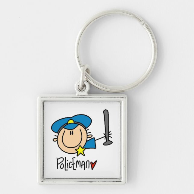 Policeman Occupation Key Ring (Front)