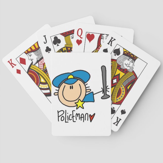 Policeman Occupation Playing Cards (Back)
