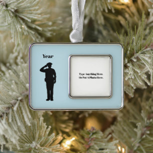 Policeman Photo Christmas Ornament