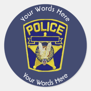 Policeman’s Shield Custom Classic Round Sticker