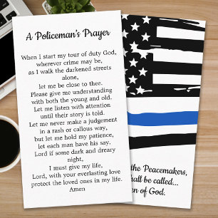 Policeman's Prayer Law Enforcement Officer Business Card