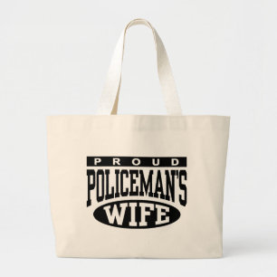 Policeman's Wife Large Tote Bag