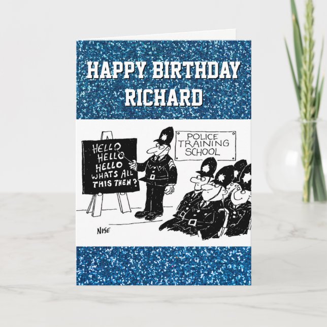 Policemen at Police Training School Card (Front)