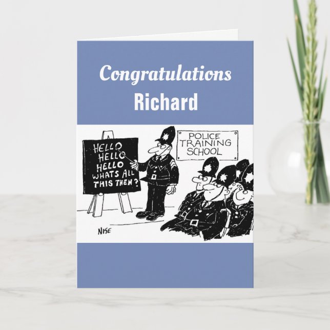 Policemen at Police Training School Card (Front)