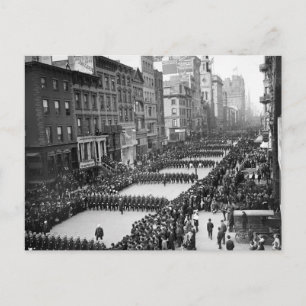 Policemen's Parade on 5th Ave, NYC: 1900 Postcard