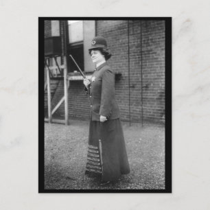 Policewoman 1909 Suffragette Vintage Postcard