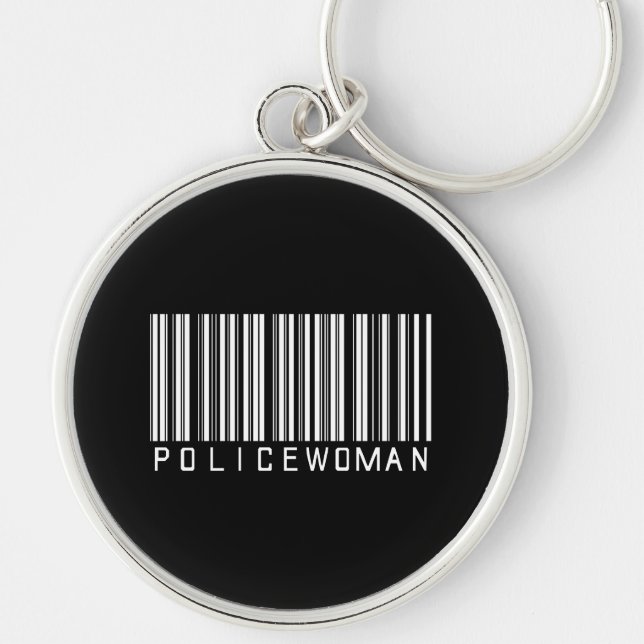 Policewoman Bar Code Key Ring (Front)