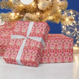 Polichinelles, Enchanting Pink Nutcracker Ballet Wrapping Paper
