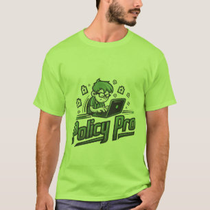 Policy Pro Nerdy Character T-Shirt