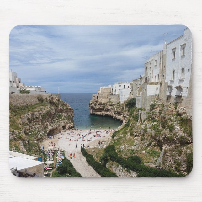 Polignano a Mare city beach in Puglia mousepad (Front)