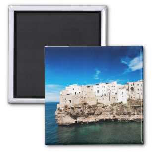 Polignano a Mare houses on a cliff in Puglia Magnet