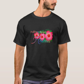 Polihua Beach Hawaii Tropical Flowers Family Vacat T-Shirt