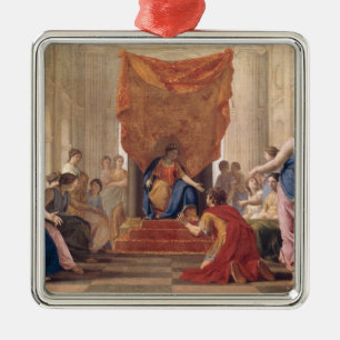 Poliphilus Kneeling before Queen Eleuterylida Metal Tree Decoration