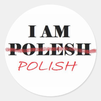Polish 1 classic round sticker