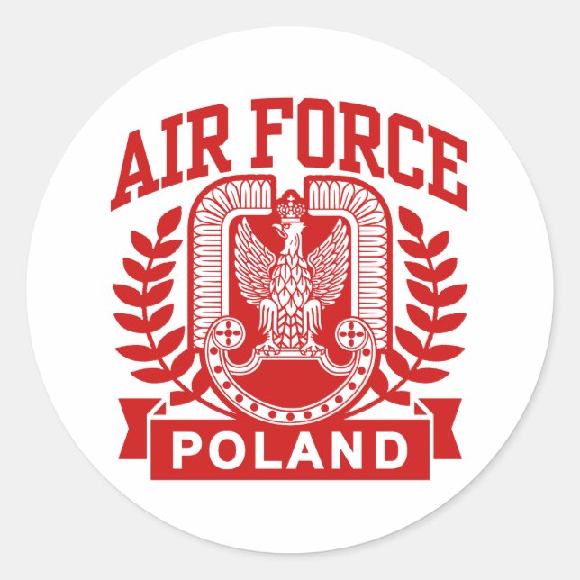 Polish Air Force Classic Round Sticker (Front)