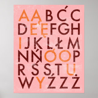 POLISH ALPHABET POSTER