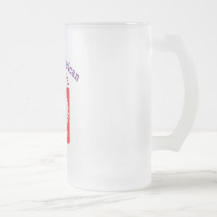 Polish American Babcia Frosted Glass Beer Mug