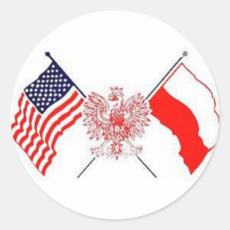 POLISH AMERICAN CLASSIC ROUND STICKER