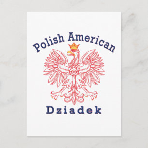 Polish American Dziadek Postcard