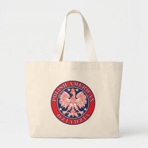Polish American Dziadzia Large Tote Bag