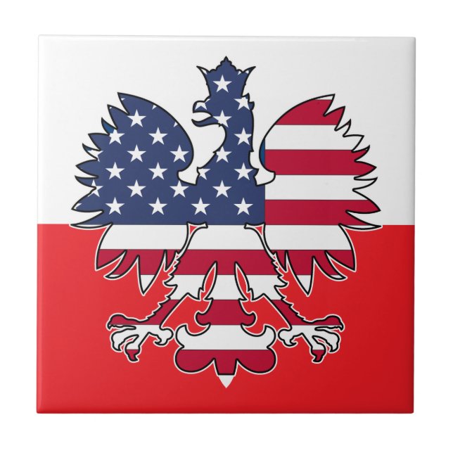 Polish American Eagle Ceramic Tile (Front)