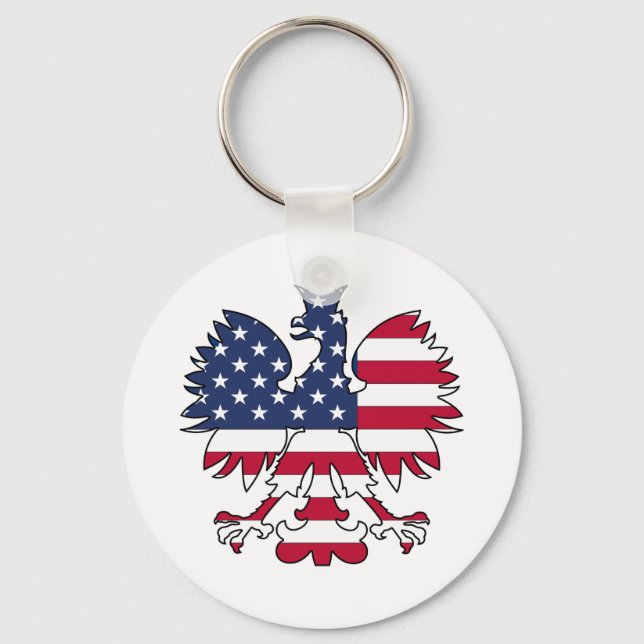 Polish American Eagle Key Ring (Front)