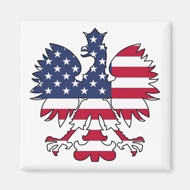 Polish American Eagle Magnet (Front)