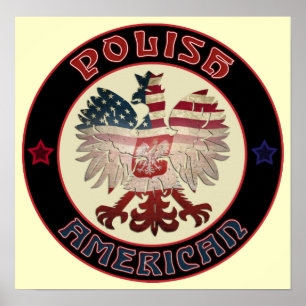 Polish American Eagle Poster