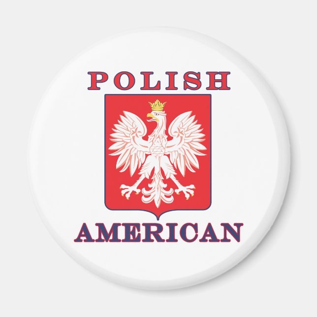 Polish American Eagle Shield Magnet (Front)
