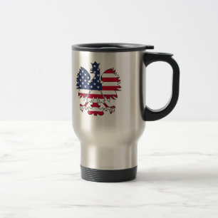 Polish American Eagle Travel Mug