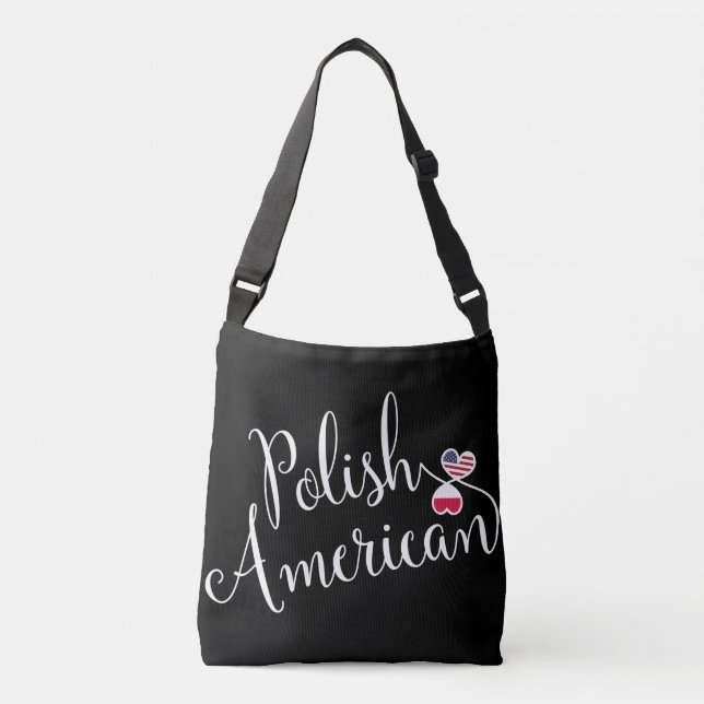 Polish American Entwined Hearts   Crossbody Bag (Front)