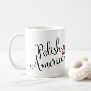 Polish American Entwined Hearts Mug