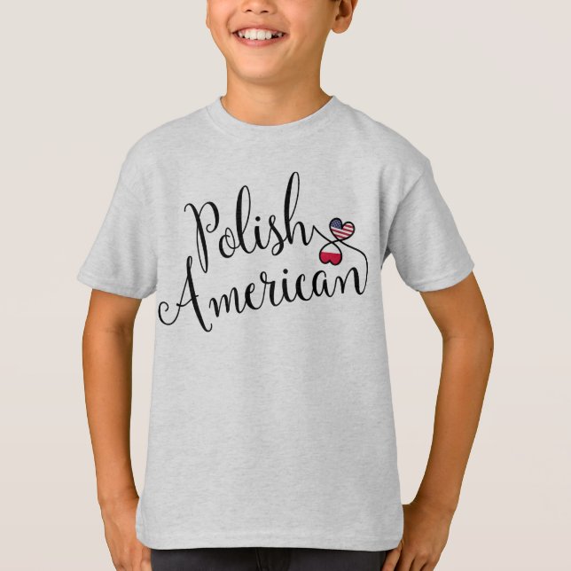 Polish American Entwined Hearts Tee (Front)