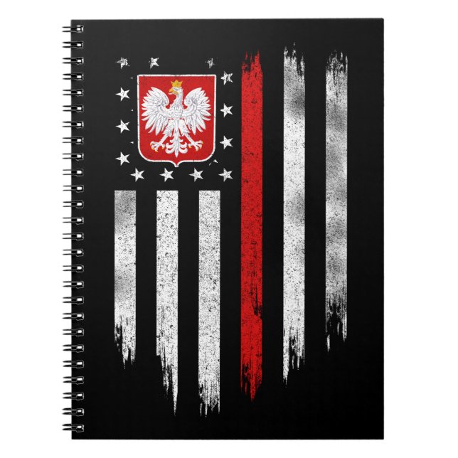 Polish American Flag Combo Poland Usa Polska Notebook (Front)