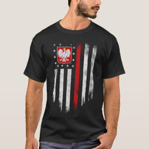 Polish American Flag Combo Poland Usa Polska T-Shirt