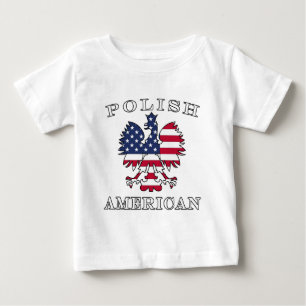 Polish American Flag Eagle Baby T-Shirt