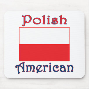 Polish American Flag Mouse Mat